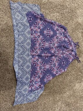 Maurices Navy, Pink & White Patterned Halter Top